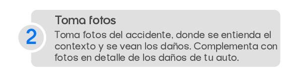 Toma fotos de los daños